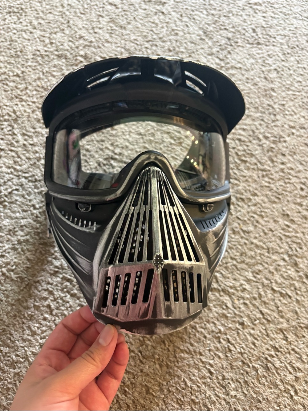 Black Tactical Full Face VR/AR Protective Mask